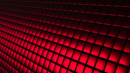 Wall Mural - Red metallic background, metal modern 3D  technology geometric  wallpaper.