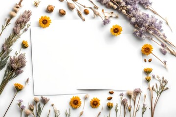 Poster - frame made of flowers