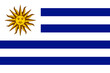 © Michael Derrer Fuchs - Illustration of blue and white striped flag with sun of South American country of Uruguay. Illustration made February 3rd, 2024, Zurich, Switzerland.