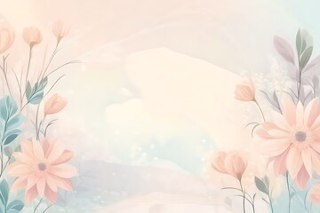 Poster - spring flowers background