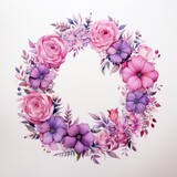 Fototapeta Kwiaty - Watercolor Flowers Design