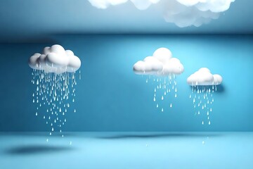 Wall Mural - rain cloud and rain