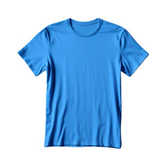 Wall Mural - T shirt with blue color isolated on transparent background