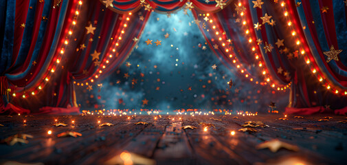 circus stage frame background