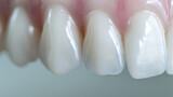 Fototapeta Dinusie - 
Facetas de resina composta para correção do formato dos dentes, resultado altamente estético e natural