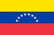 Close-up of yellow, blue, red and white national flag of South American country of Venezuela with white stars. Illustration made February 10th, 2024, Zurich, Switzerland.