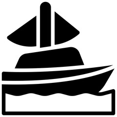 Wall Mural - Sailboat Icon