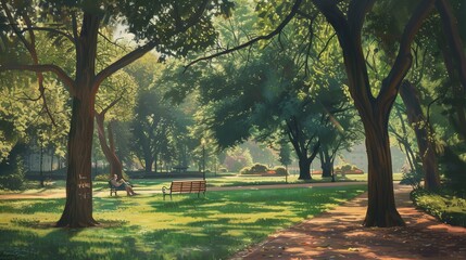 Poster - Summer day in the park 