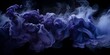 Dark indigo smoke on black background, in creative abstract style