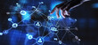 © WrightStudio - Mixed media, HR, Human resources and global recruitment, outsourcing concept on virtual screen.