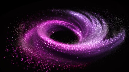 Wall Mural - abstract magical spiral background in glittering pink.