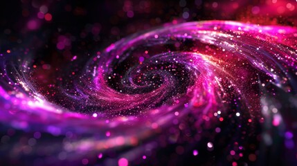Wall Mural - abstract magical spiral background in glittering red and purple.