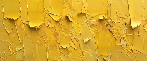 Canvas Print - yellow paint on a wall