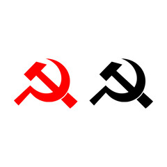 Sticker - communist red and black graphic asset vector illustration template design