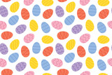 Fototapeta Nowy Jork - seamless pattern with colorful easter eggs- vector illustration