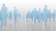 © bluebackimage - City business person office silhouette concept CG background