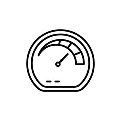 Speedometer outline icons, minimalist vector illustration ,simple transparent graphic element .Isolated on white background