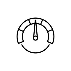 Speedometer outline icons, minimalist vector illustration ,simple transparent graphic element .Isolated on white background