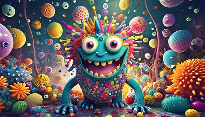 Wall Mural - monster cartoon