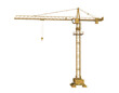© POSMGUYS - Construction Crane isolated or yellow tower crane isolated on transparency background.