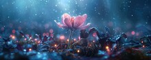 Dreamy Atmospheric. Amidst Flowers Capturing The Delicate Beauty Of Nature's Spring Blossoms In A Whimsical Macro Scene