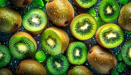 Wall Mural - kiwi fruit background