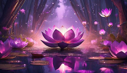 Poster - pink lotus flower