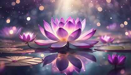 Poster - pink lotus flower