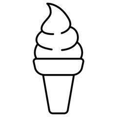 Sticker - ice cream cone icon