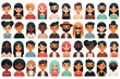Male and Female avatars, people icons.
