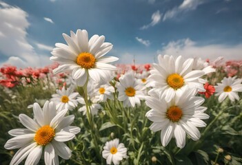 Canvas Print - daisies in the field