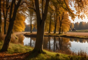 Wall Mural - autumn in the forest