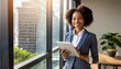 © fitpinkcat84 - Black businesswoman holding tablet