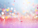 Fototapeta Las - Colorful confetti with blurred background - festiv and decorative