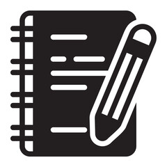 notebook glyph icon