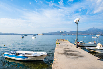 Wall Mural - Fishing boats in Adamas port, Milos island, Cyclades, Greece