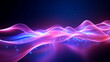 Abstract neon wave futuristic background for technology concept