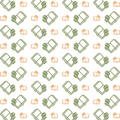 Accountant icon repeated stylish trendy pattern beautiful green vector illustration background