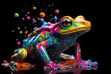Fototapeta Przestrzenne - a frog, cute, cartoon frog