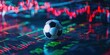 © Brian - Soccer ball and stock charts - sports betting concept for soccer and futbol use