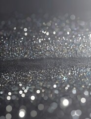 Wall Mural - bokeh light glitter on gray abstract background beautiful. decoration for your design Generative AI