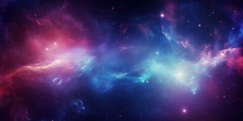 Wall Mural - colorful space filled with stars generative ai