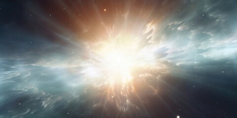 Wall Mural - large star surrounded by other stars generative ai