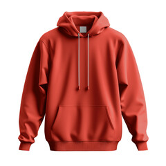 Wall Mural - Red hoodie isolated in transparent background