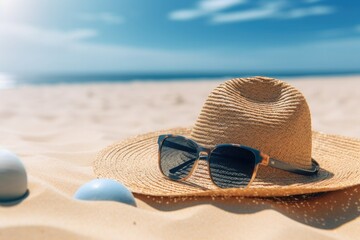 Hat on the sand