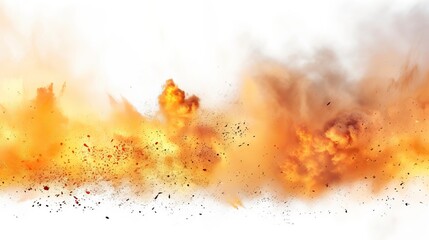 Wall Mural - Explosion border isolated on White background