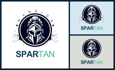 Wall Mural - gladiator spartan warrior knight roman classic logo design template