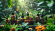 Aromatherapy Elegance: Essential Oil Bottles with Herbal Extracts and Relaxation