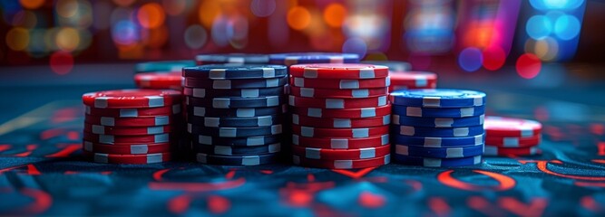 Dark Banner Background for Conceptual Vegas Casino Games