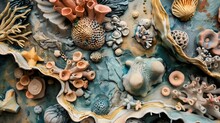 Artistic Representation Of A Coral Reef Ecosystem